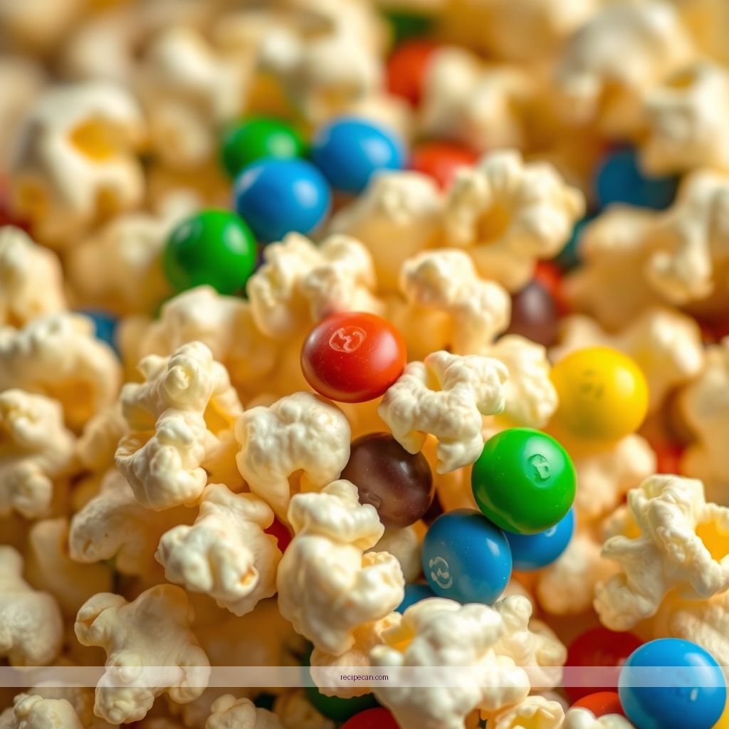 Ingredients - popcorn and m&ms recipe