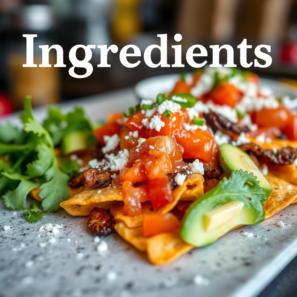 Ingredients - recipes for loaded nachos