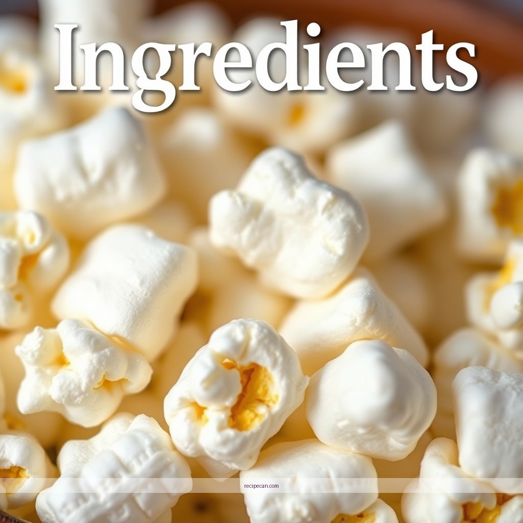 Ingredients - popcorn recipes with marshmallows