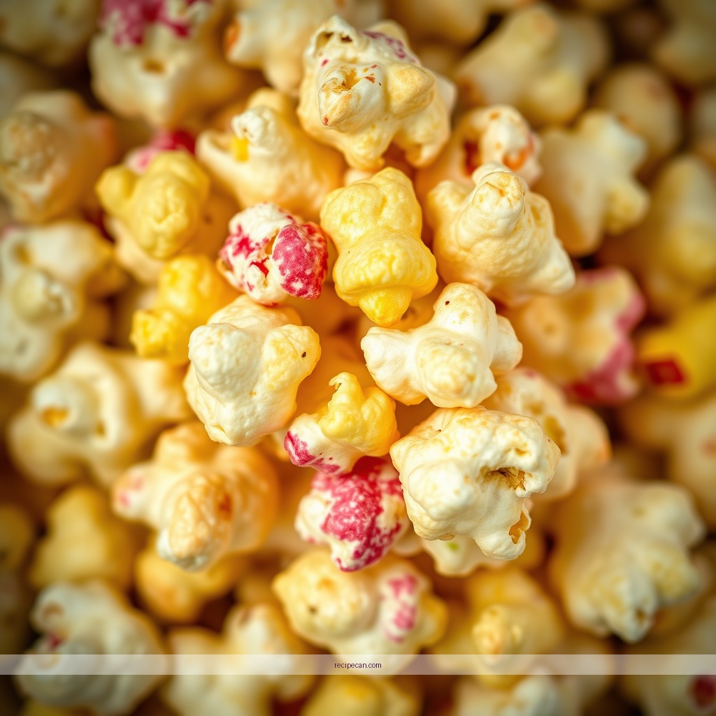 Ingredients - colored popcorn recipe