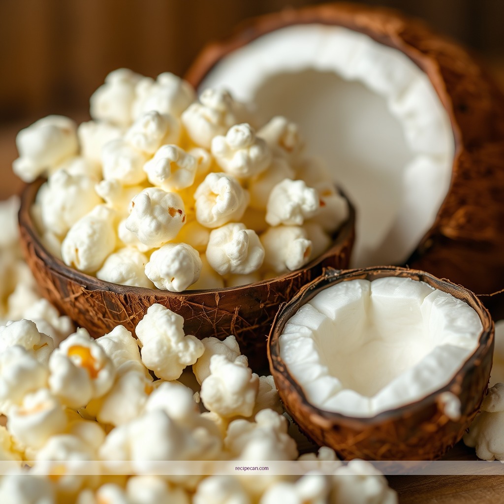 Ingredients - popcorn with coconut oil recipe