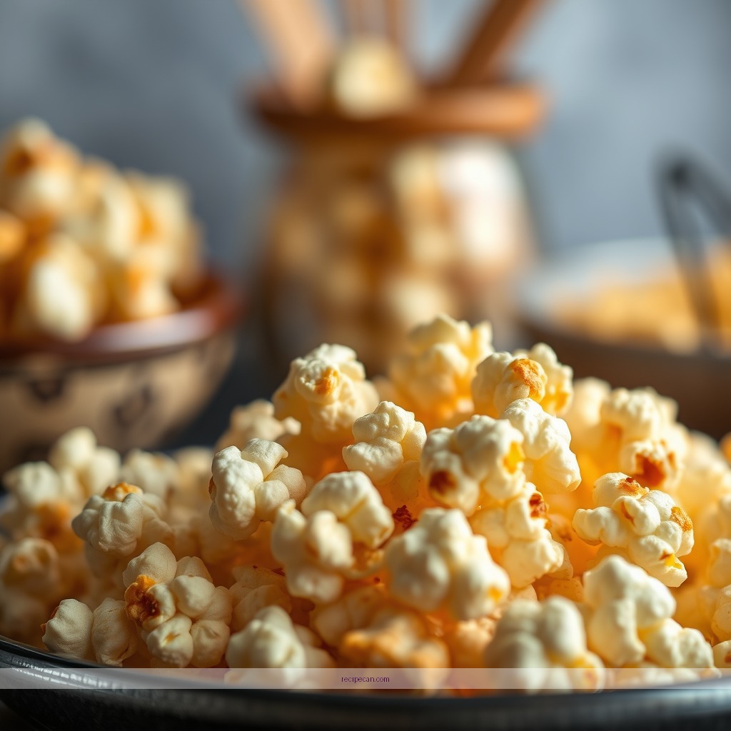Ingredients - recipe for caramel popcorn in microwave