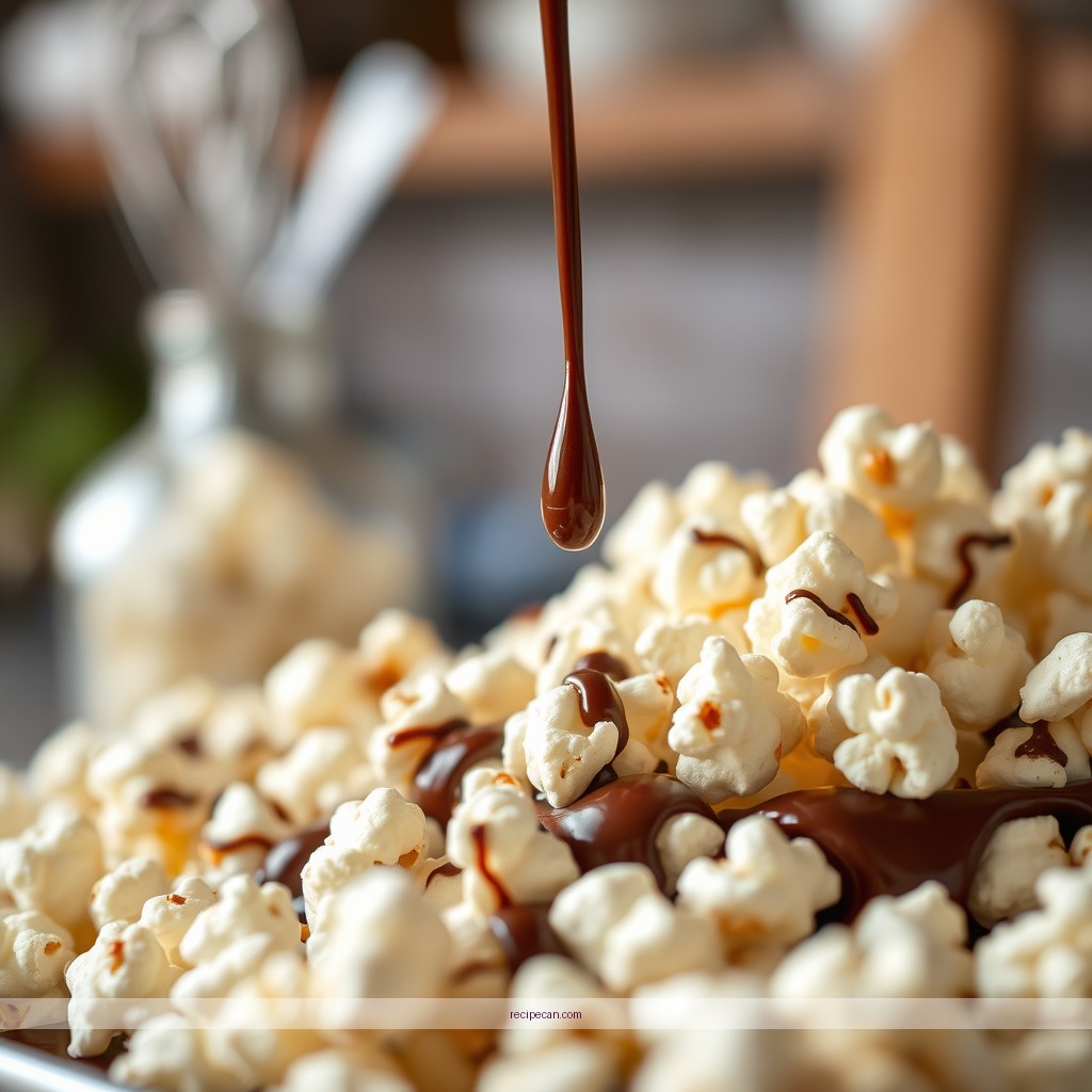 Ingredients - chocolate popcorn drizzle recipe