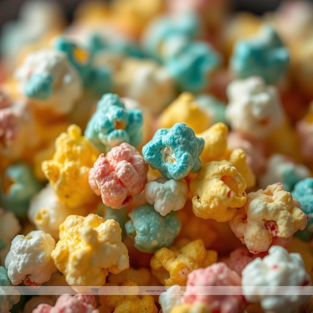 Ingredients - coloured popcorn recipe