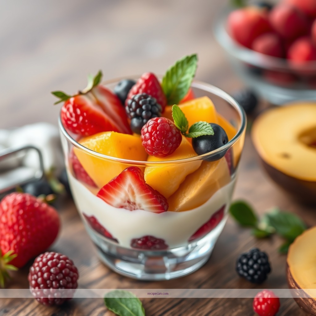 Ingredients - fruit trifle recipe
