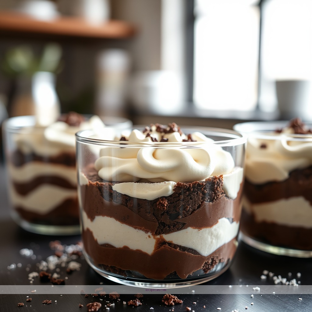 Ingredients - chocolate brownie trifle dessert recipes
