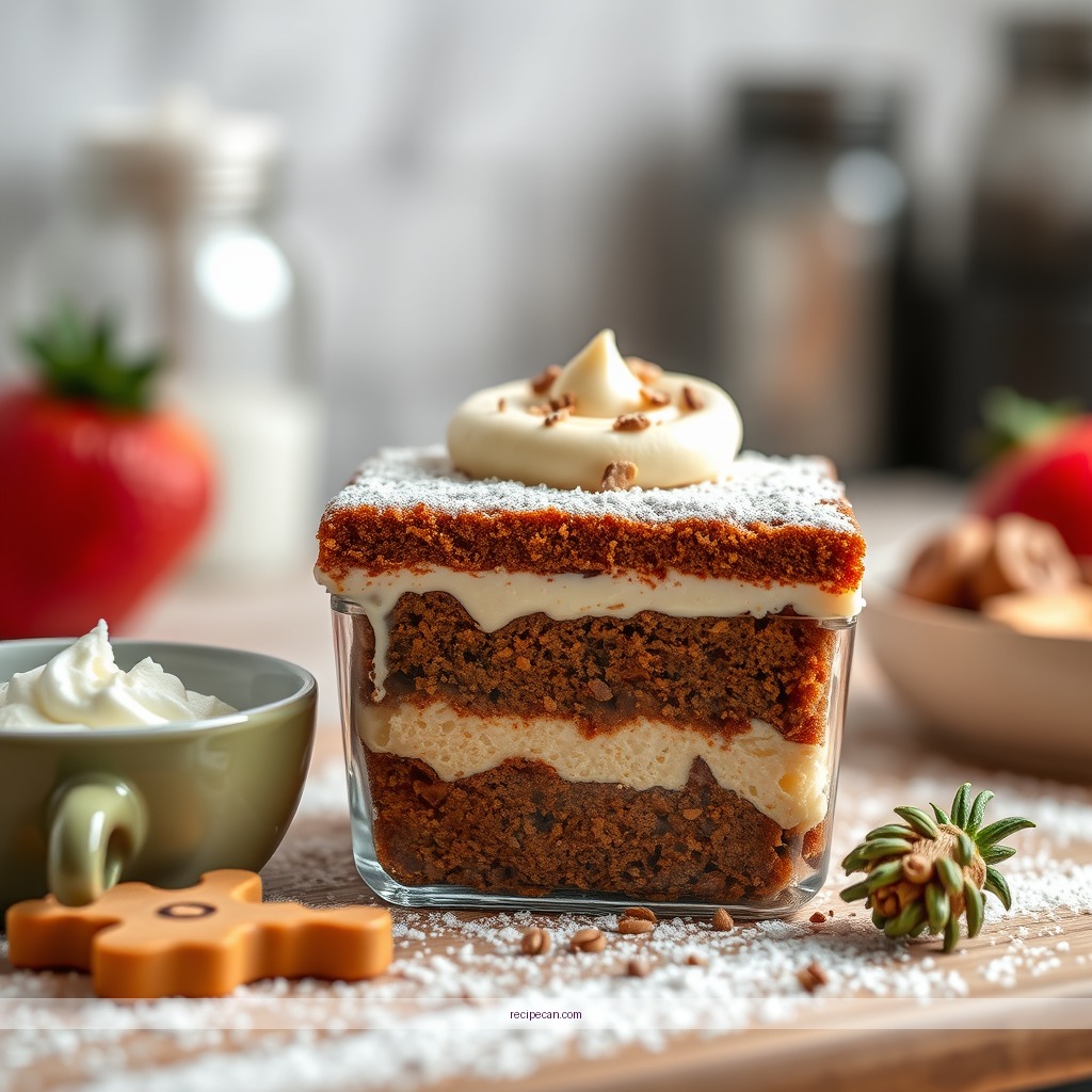 Ingredients - recipe gingerbread trifle dessert