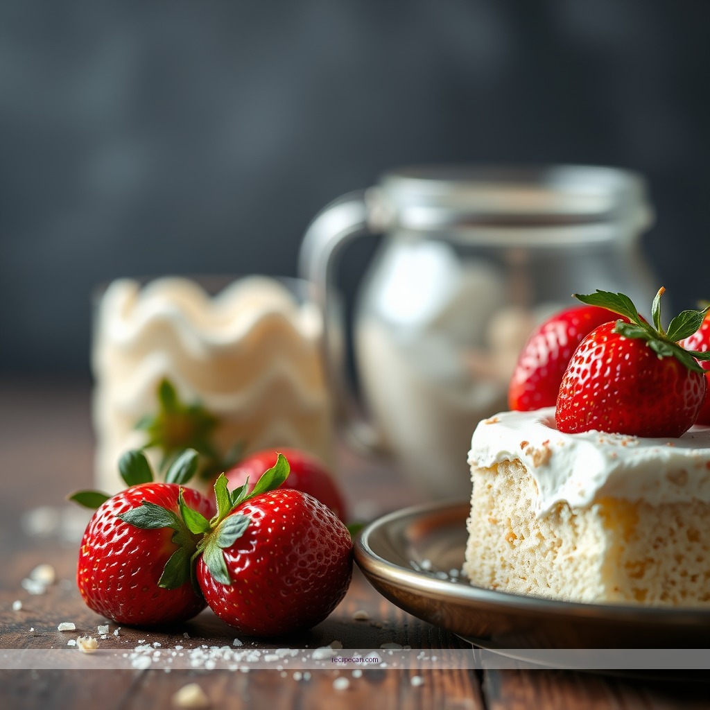 Ingredients - strawberry trifle recipe with angel food cake