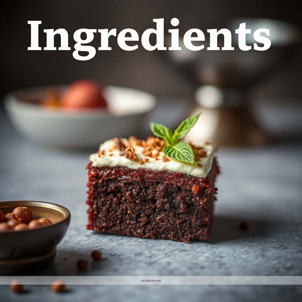 Ingredients - recipe for brownie trifle