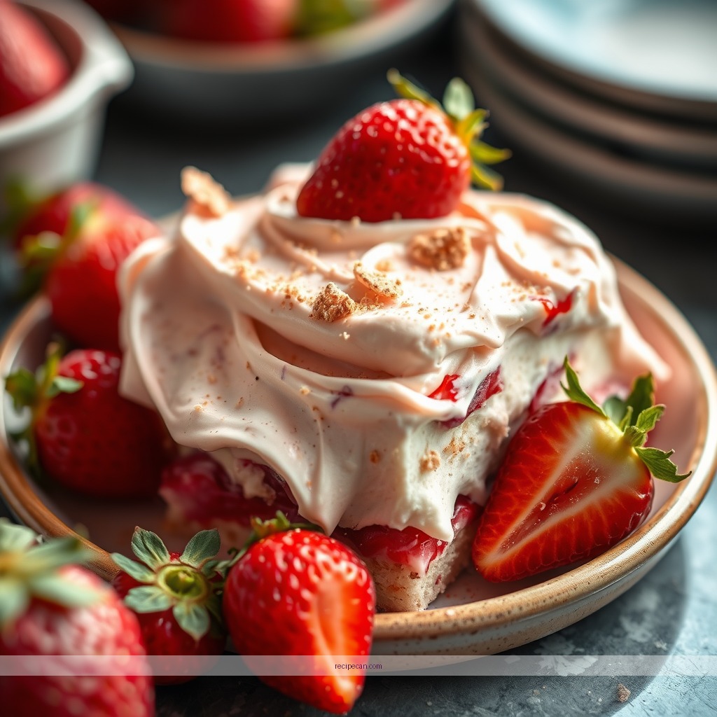 Ingredients - recipe for strawberry angel food cake trifle