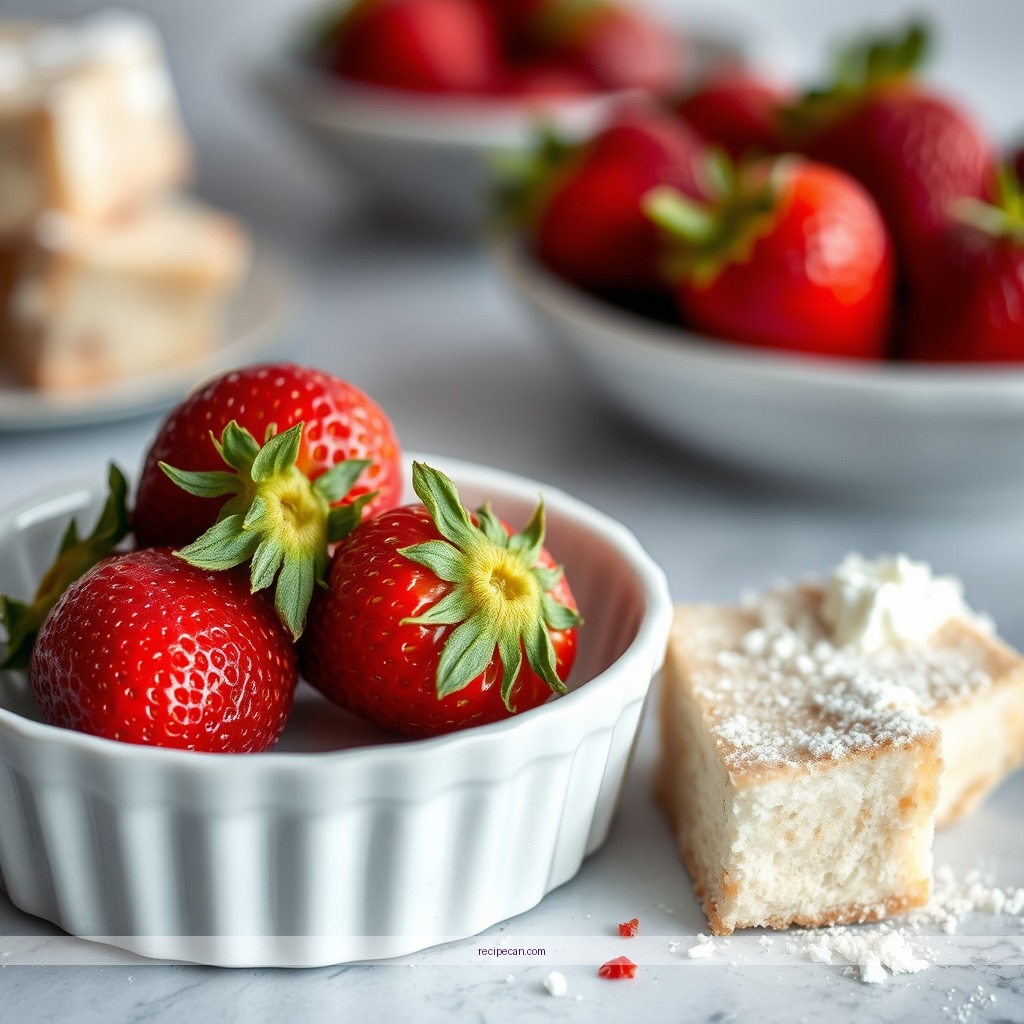 Ingredients - recipe for strawberry trifle with angel food cake