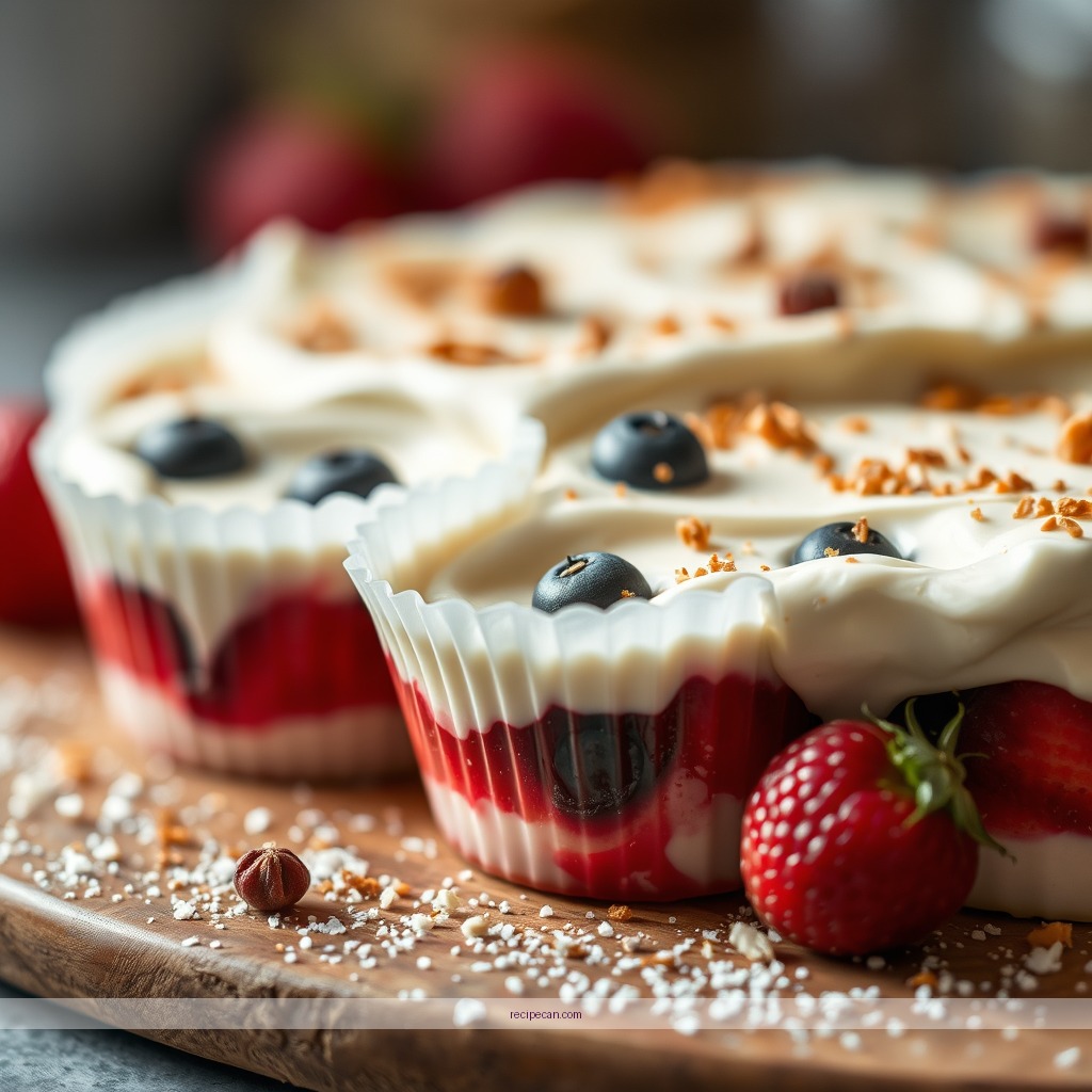 Ingredients - red white blue trifle recipe