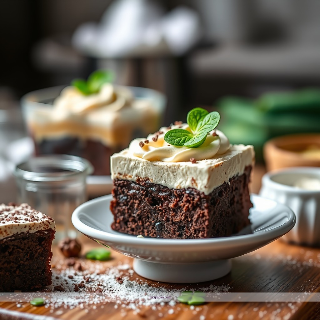 Ingredients - st patrick's day brownie trifle recipe