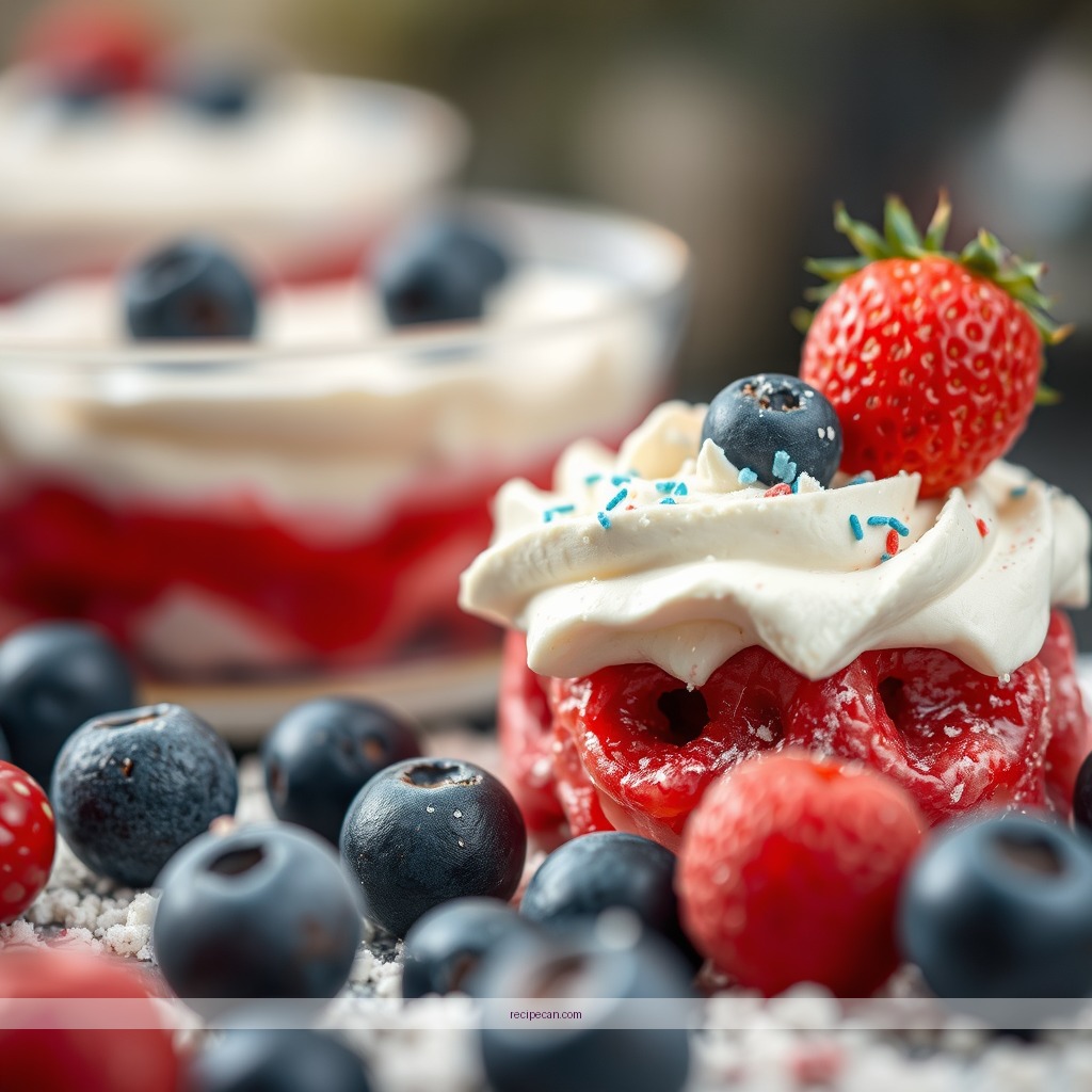 Ingredients - red white and blue trifle dessert recipes