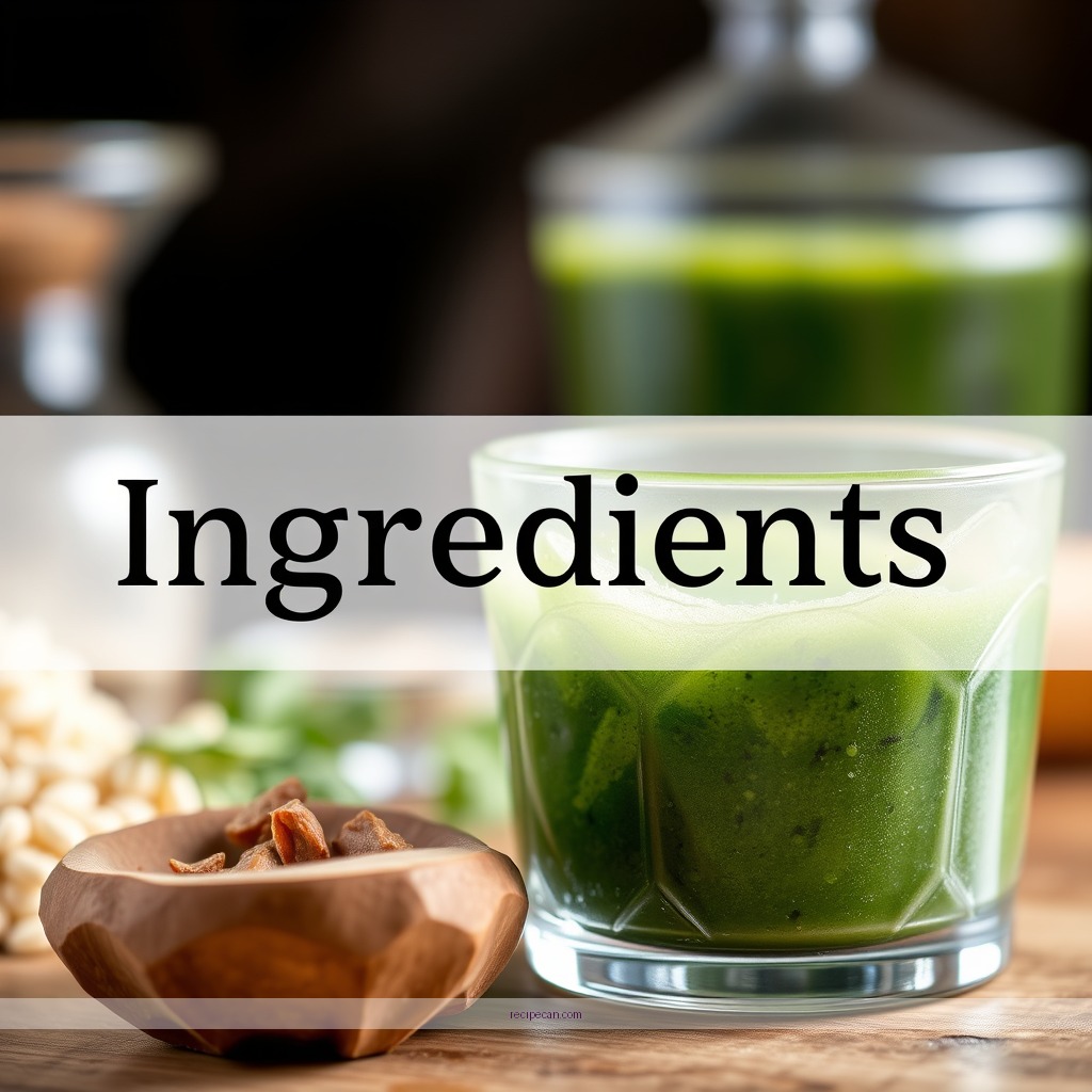 Ingredients - green juice recipe