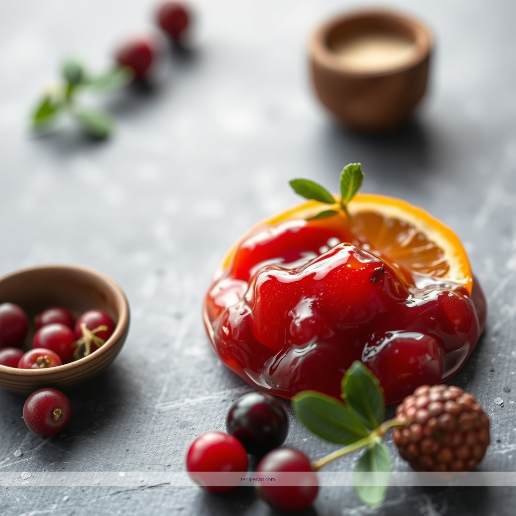 Ingredients - cranberry with orange juice sauce recipe