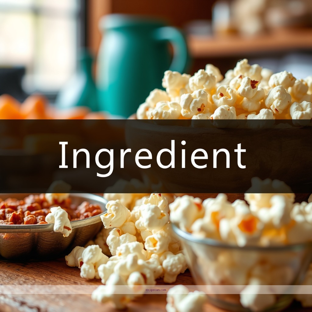 Ingredients - sweet popcorn recipe