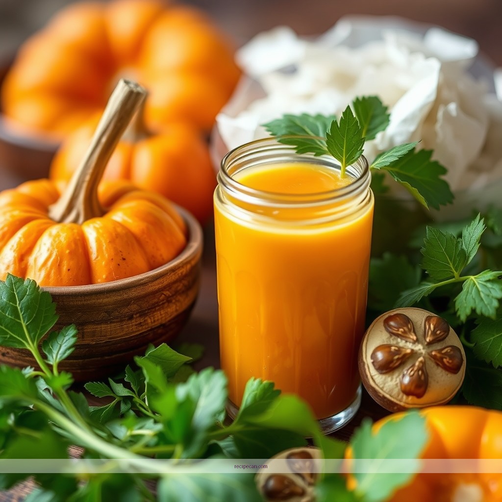 Ingredients - pumpkin juice recipe