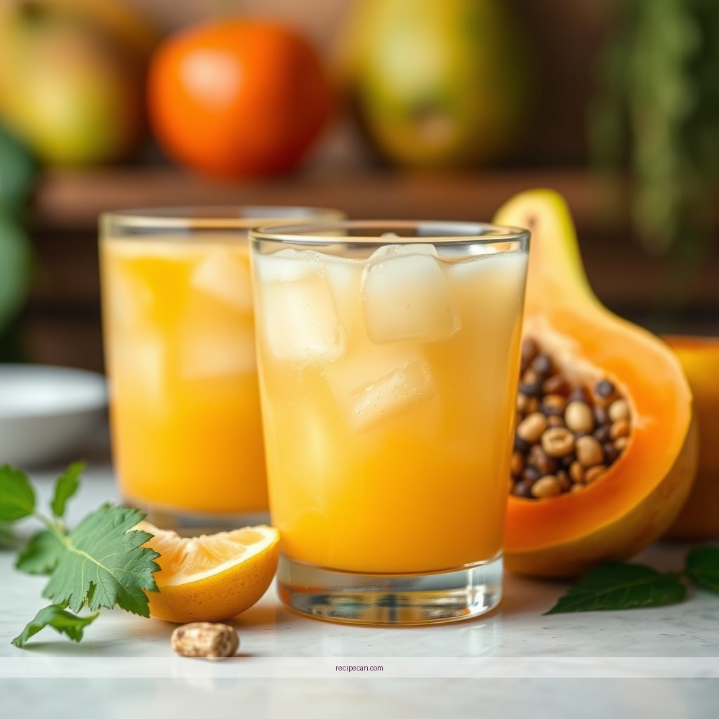 Ingredients - papaya juice recipe