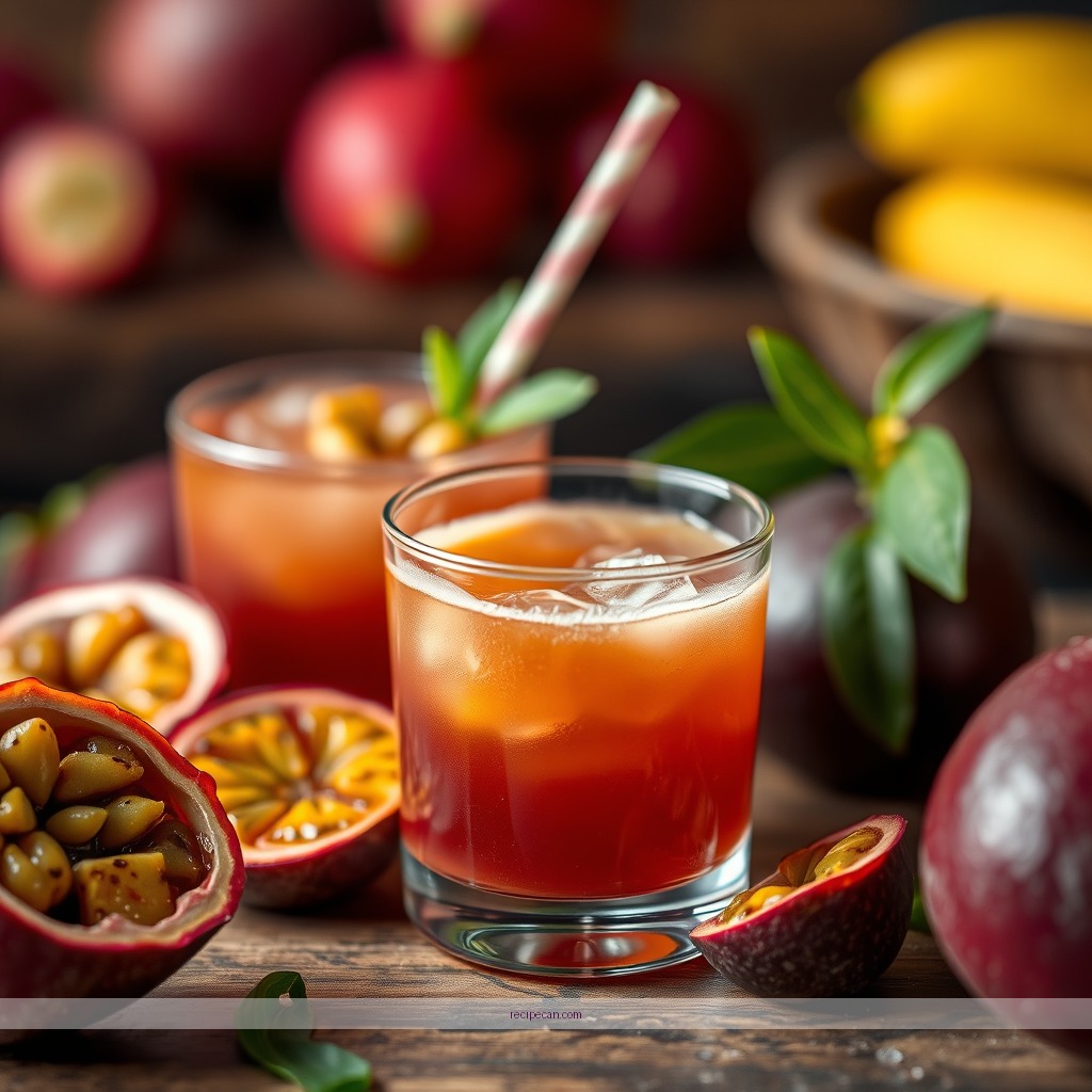 Ingredients - passion fruit juice recipe drinks