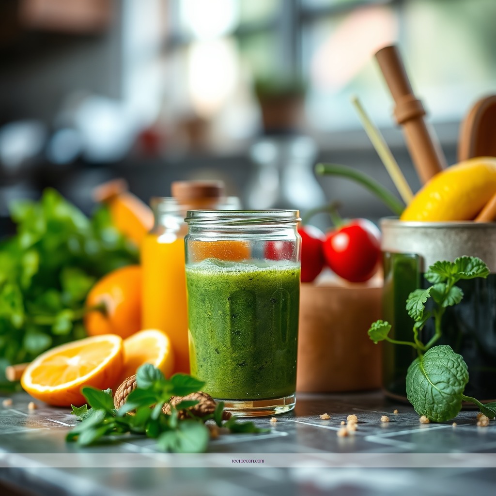 Ingredients - green juice detox recipe