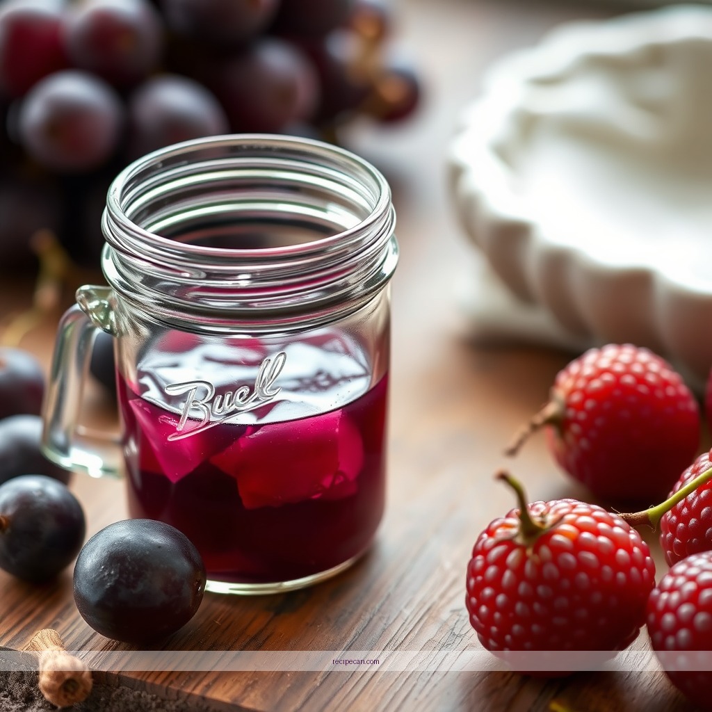 Ingredients - grape juice jam recipe
