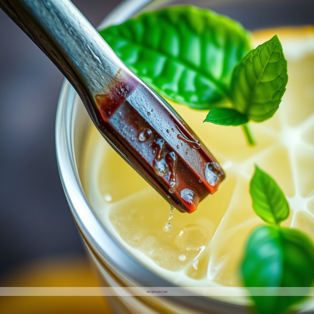 Ingredients - recipe with lemon juice