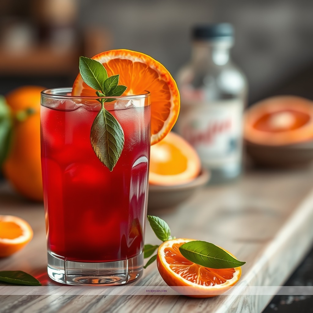 Ingredients - blood orange juice recipe