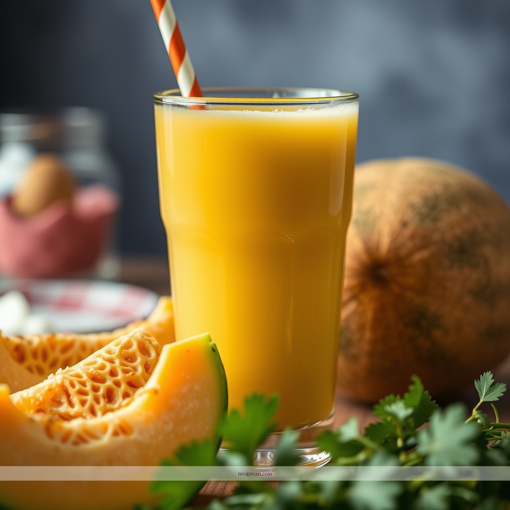 Ingredients - cantaloupe juice recipe