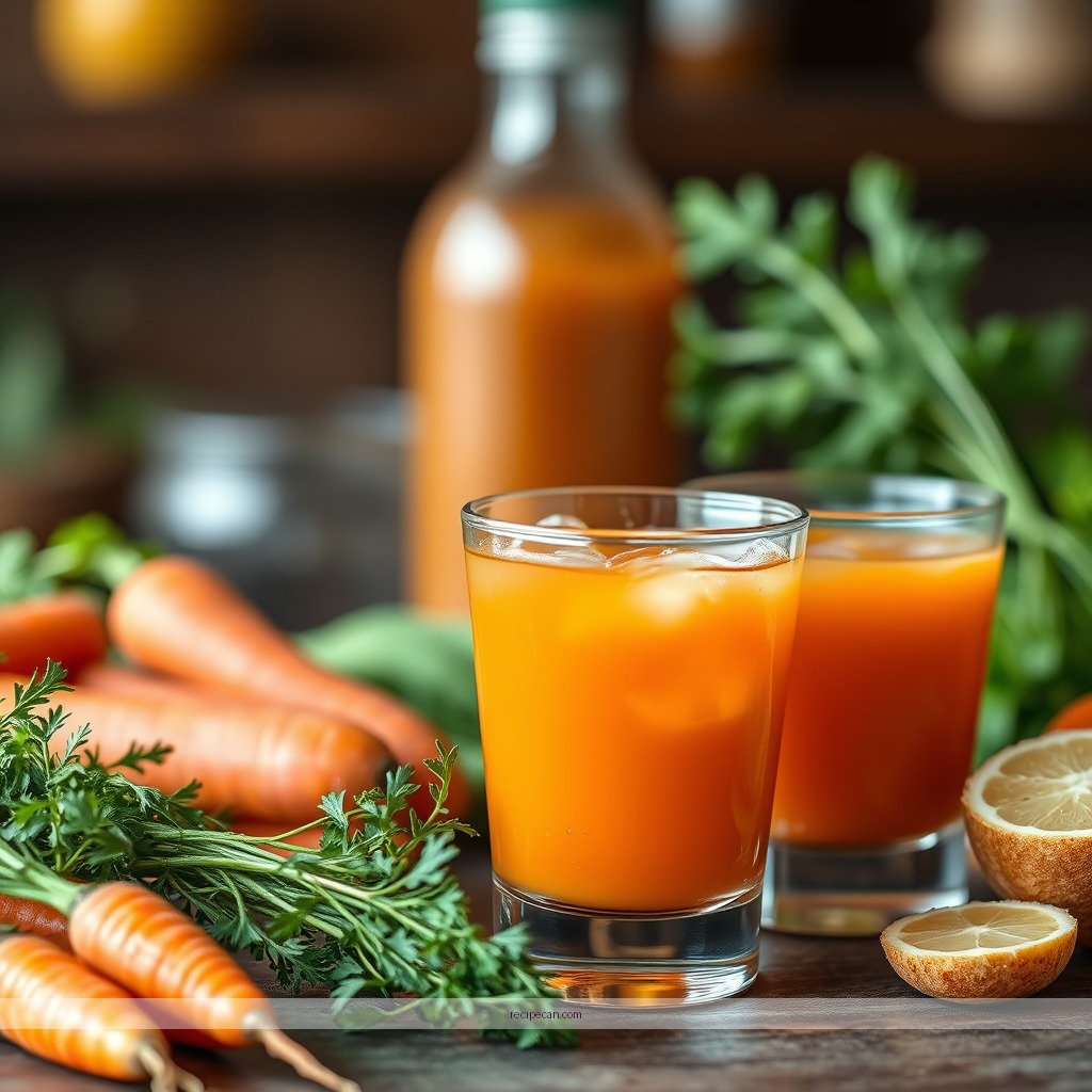 Ingredients - carrot juice drink recipe
