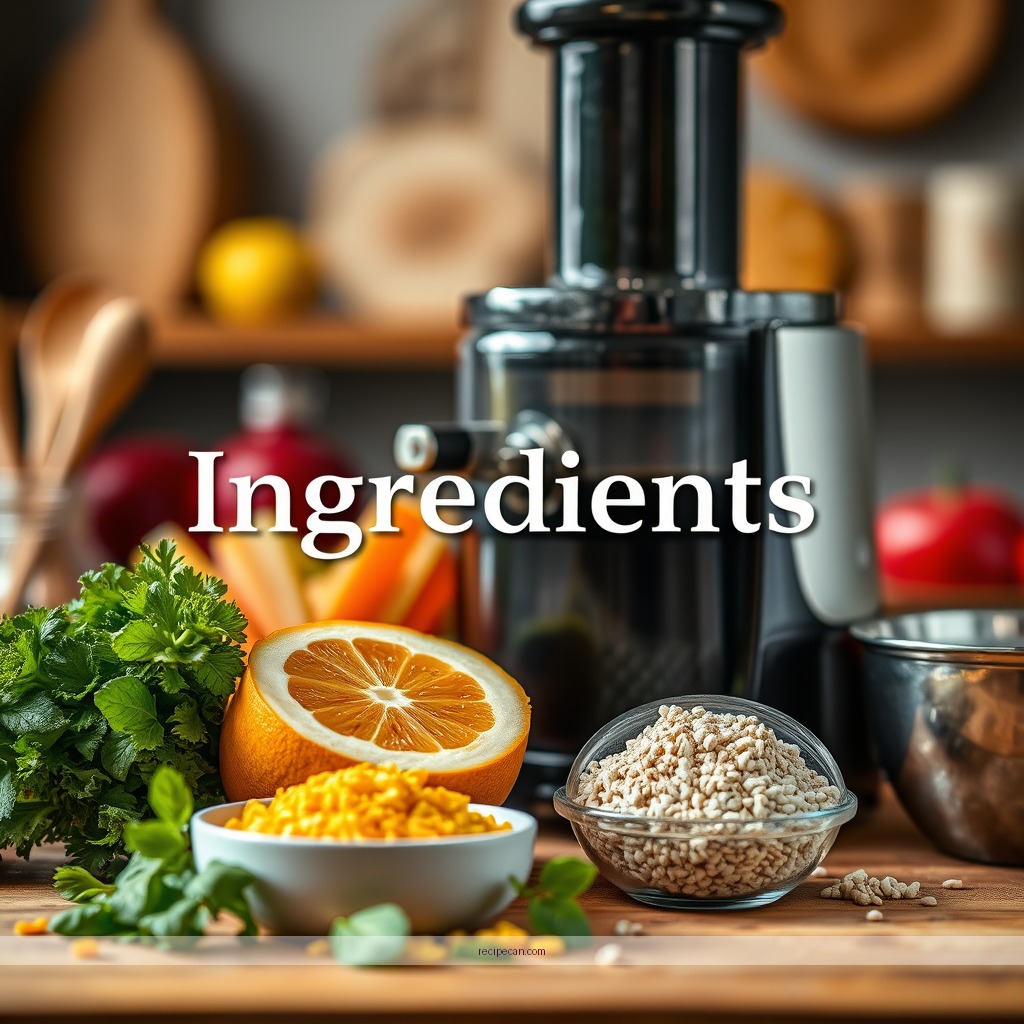 Ingredients - cold press juicer recipes