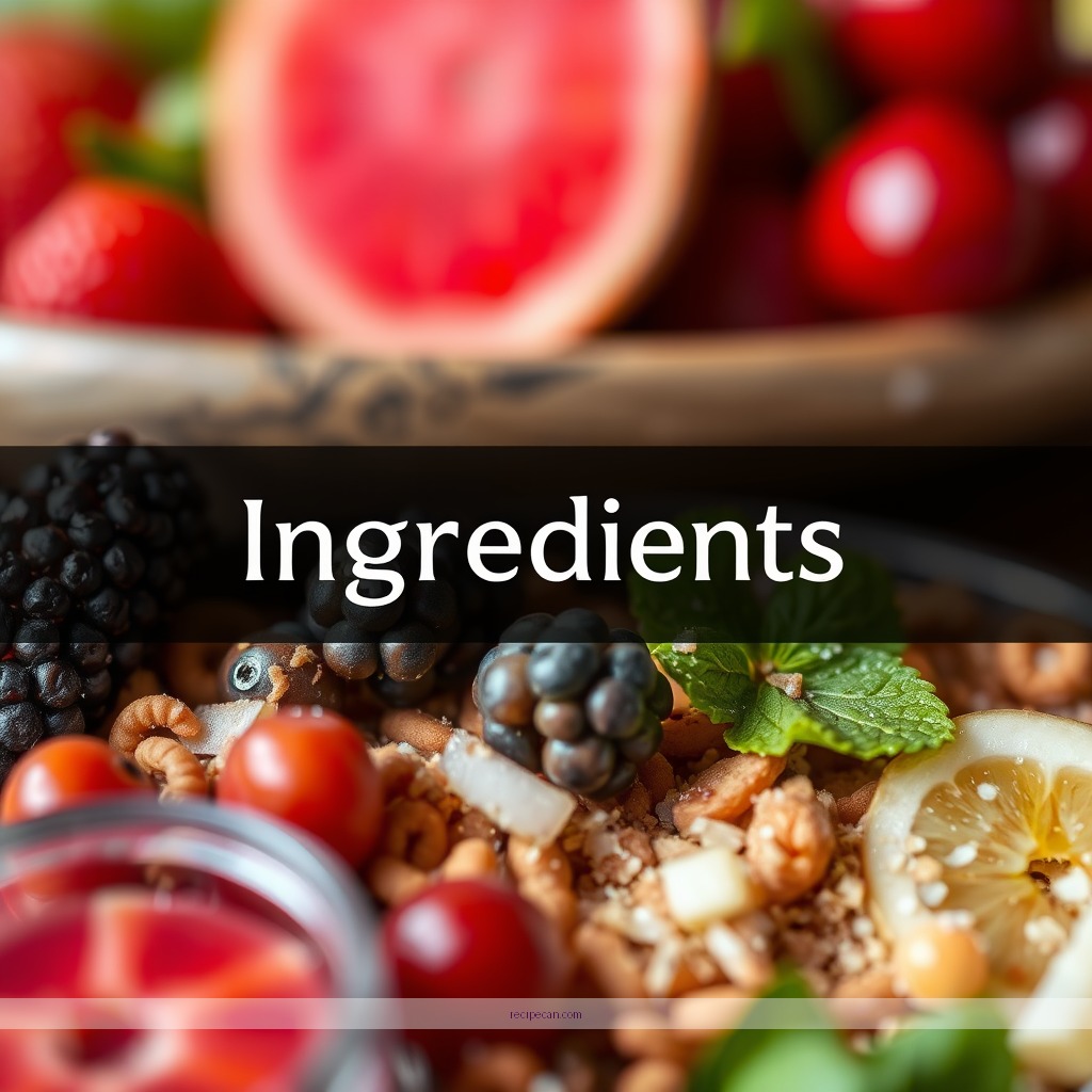 Ingredients - fresh fruit juice recipes