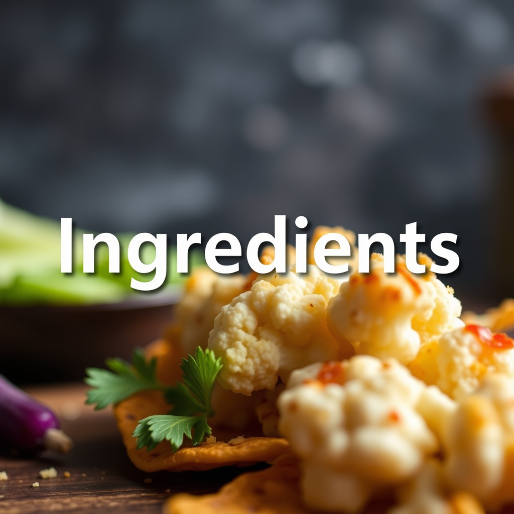 Ingredients - cauliflower nachos recipe