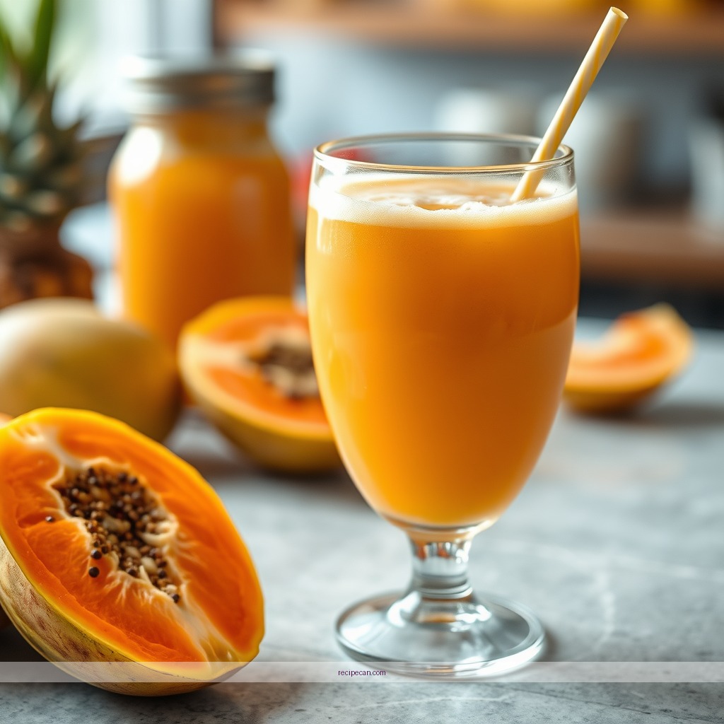 Ingredients - papaya juice drink recipes