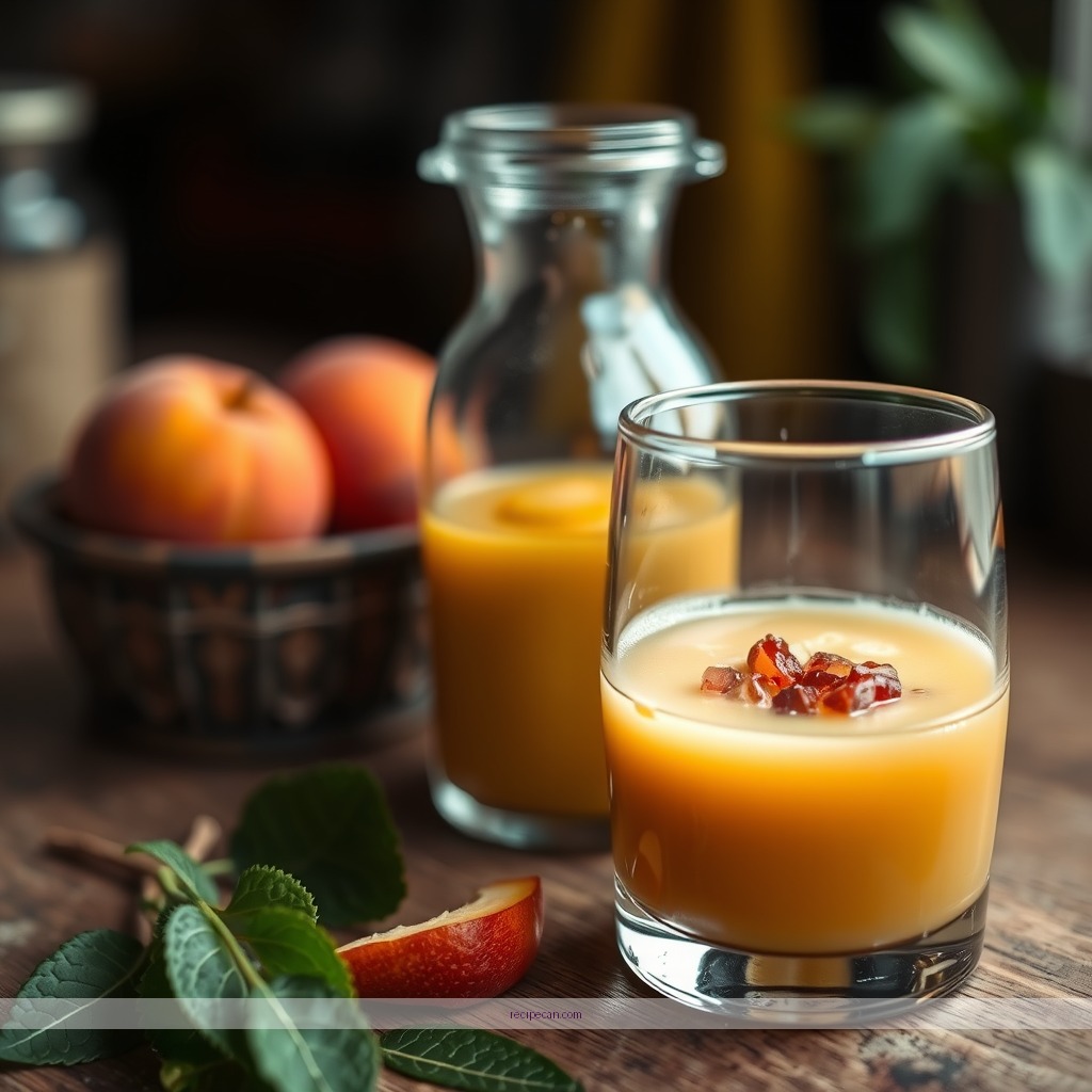 Ingredients - peach juice recipe