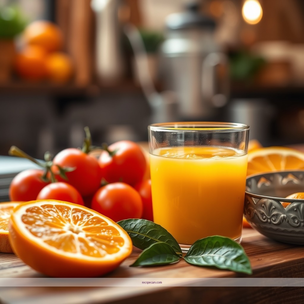Ingredients - how to make orange juice recipe