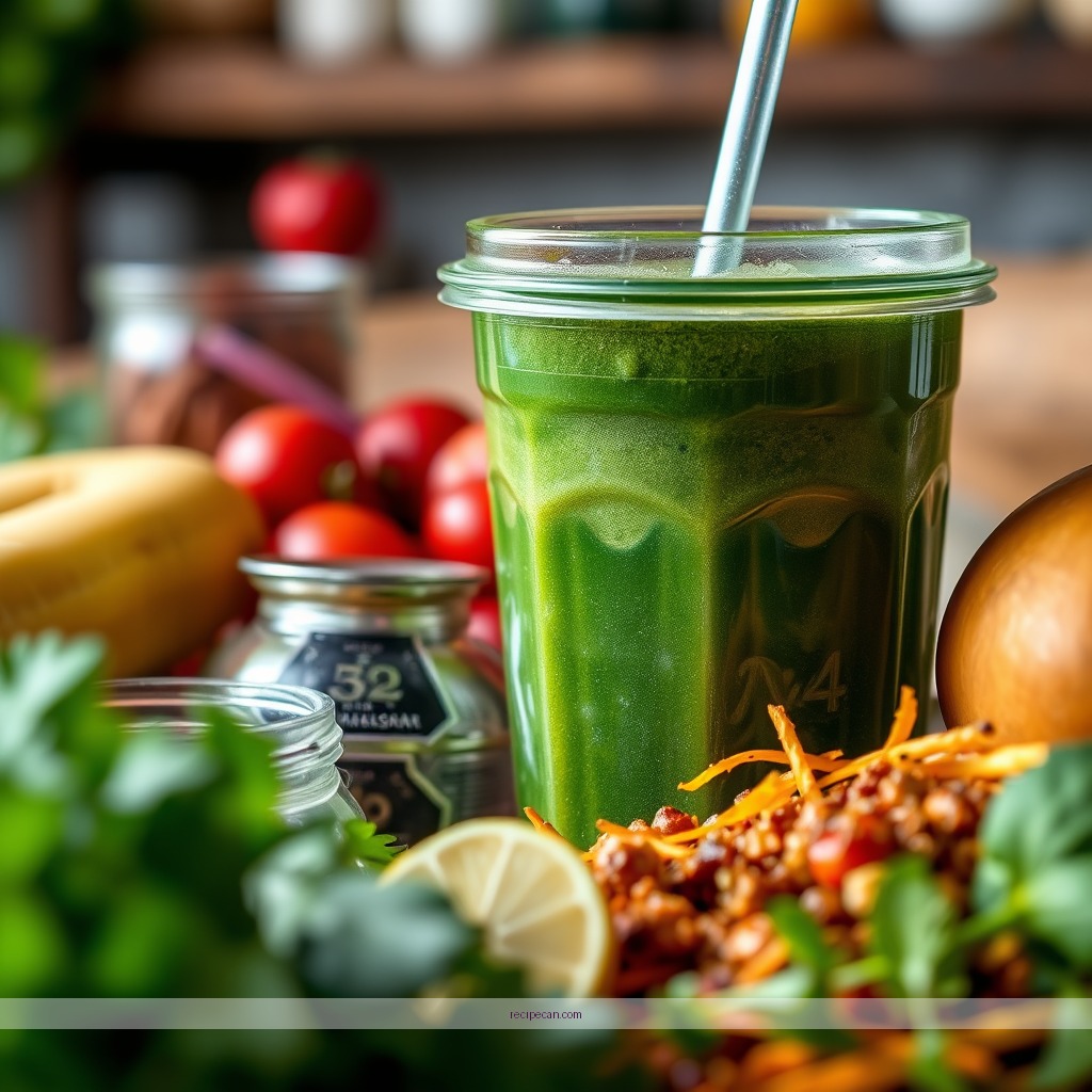 Ingredients - mean green juice recipe