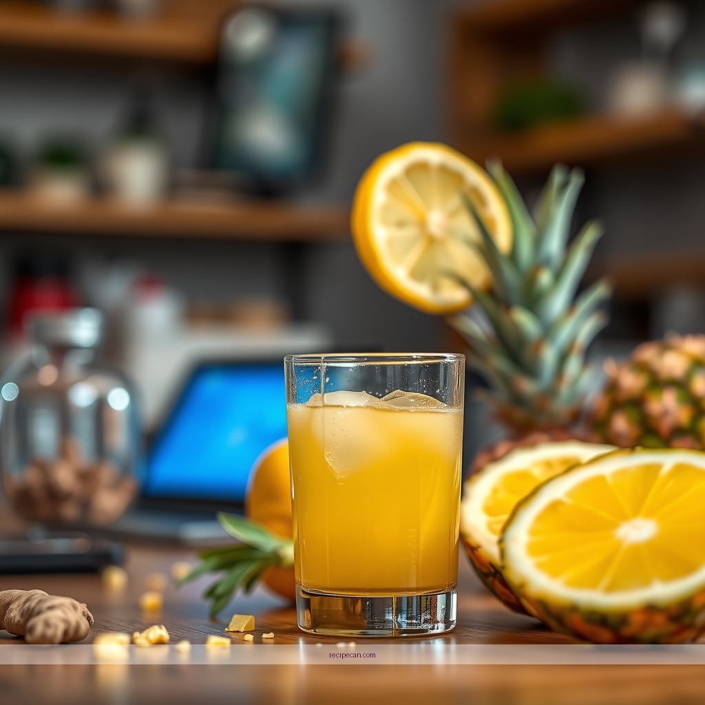 Ingredients - pineapple ginger juice recipe