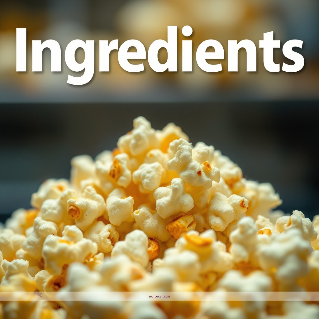 Ingredients - popcorn maker recipes