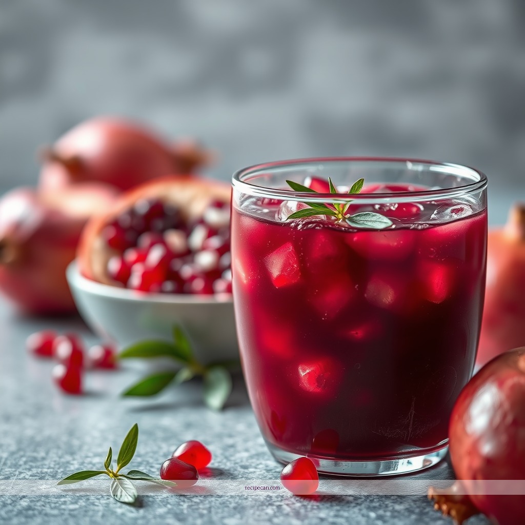 Ingredients - pomegranate fruit juice recipe