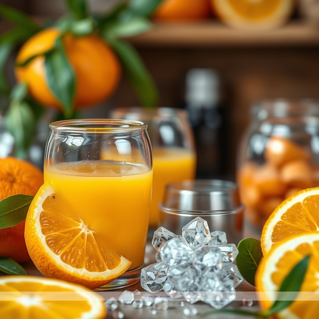 Ingredients - recipe for orange juice