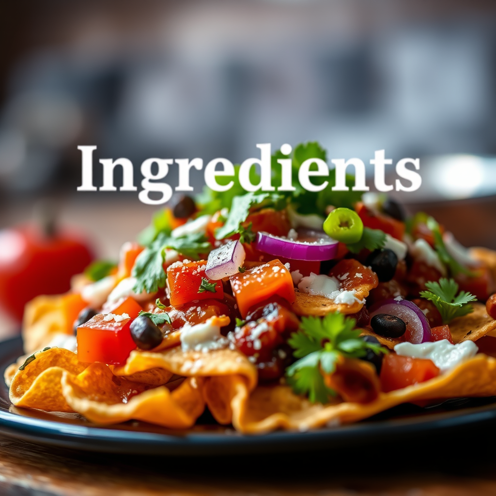 Ingredients - homemade nacho recipe