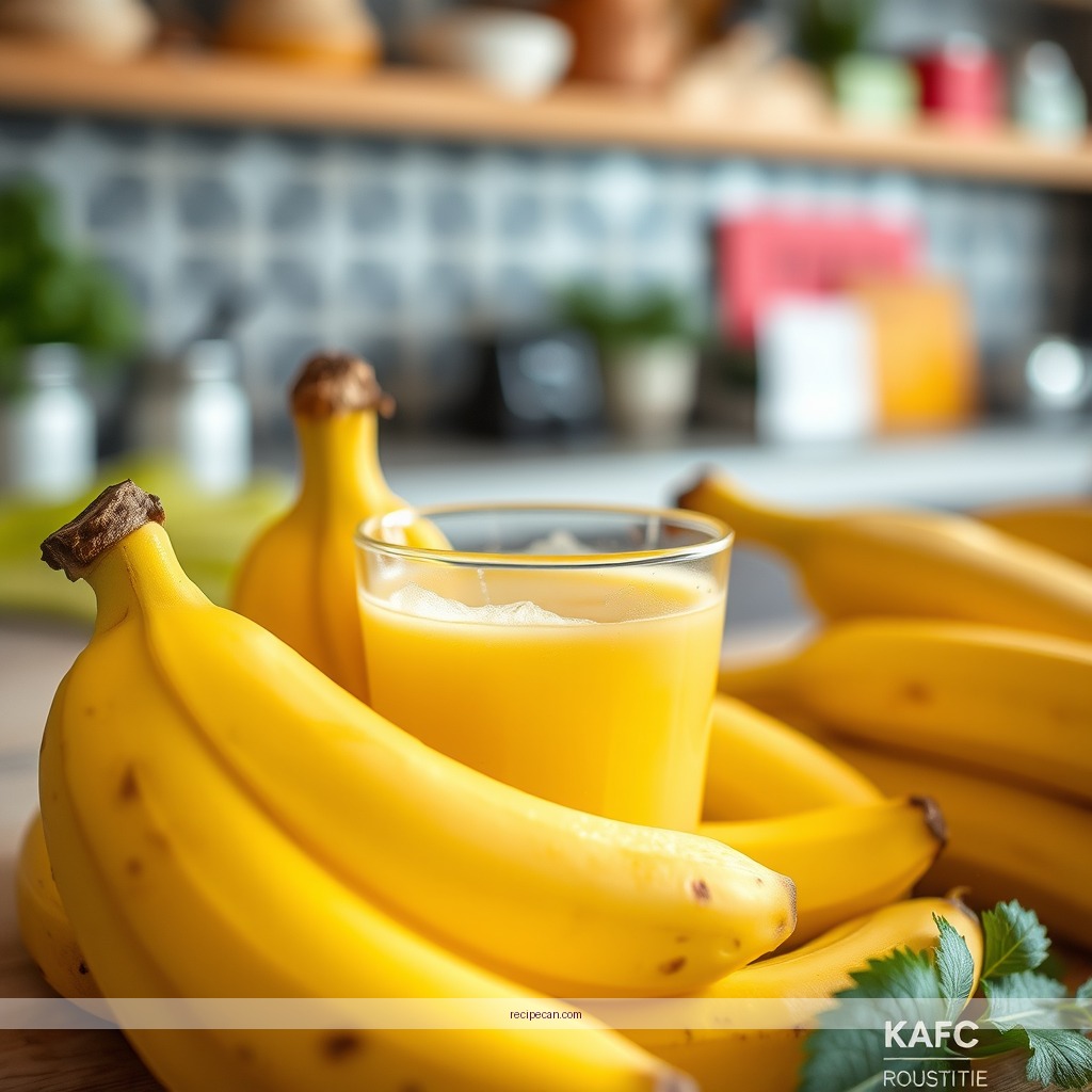 Ingredients - banana juice recipe