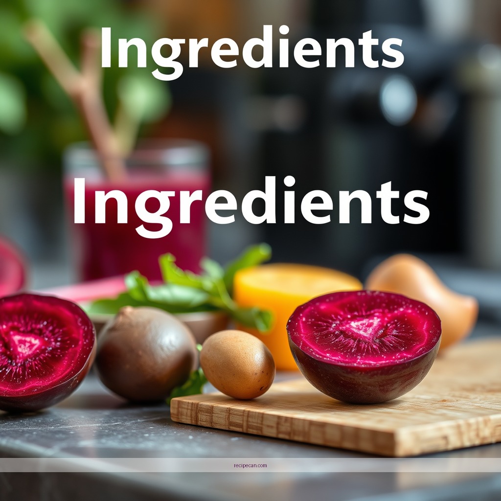 Ingredients - beet juice recipe juicer
