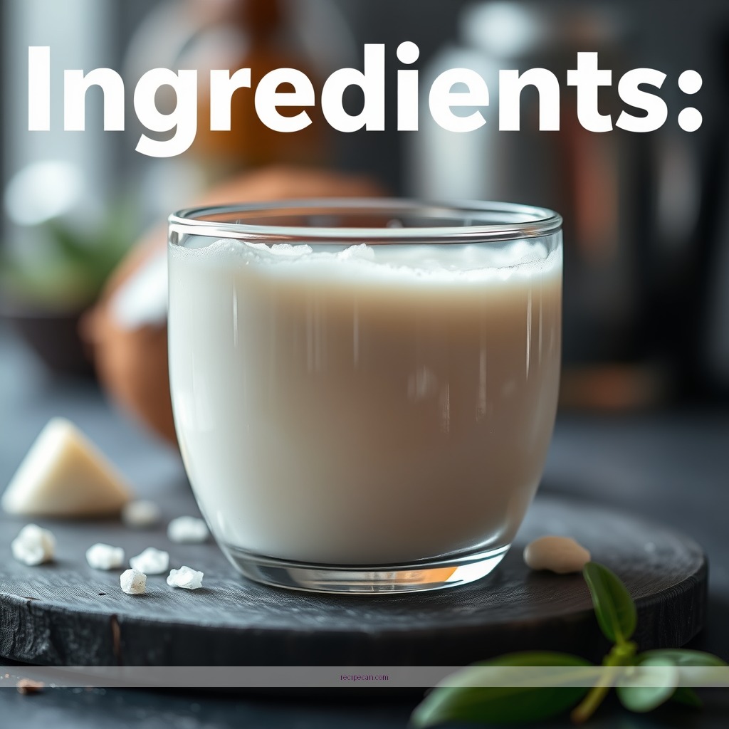 Ingredients - coconut juice recipe