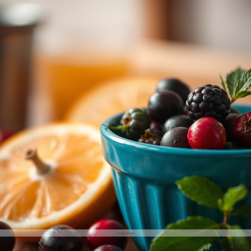 Ingredients - cranberry recipe with orange juice