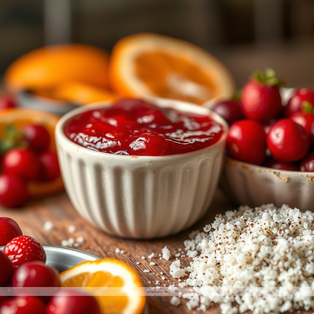 Ingredients - cranberry sauce recipe orange juice