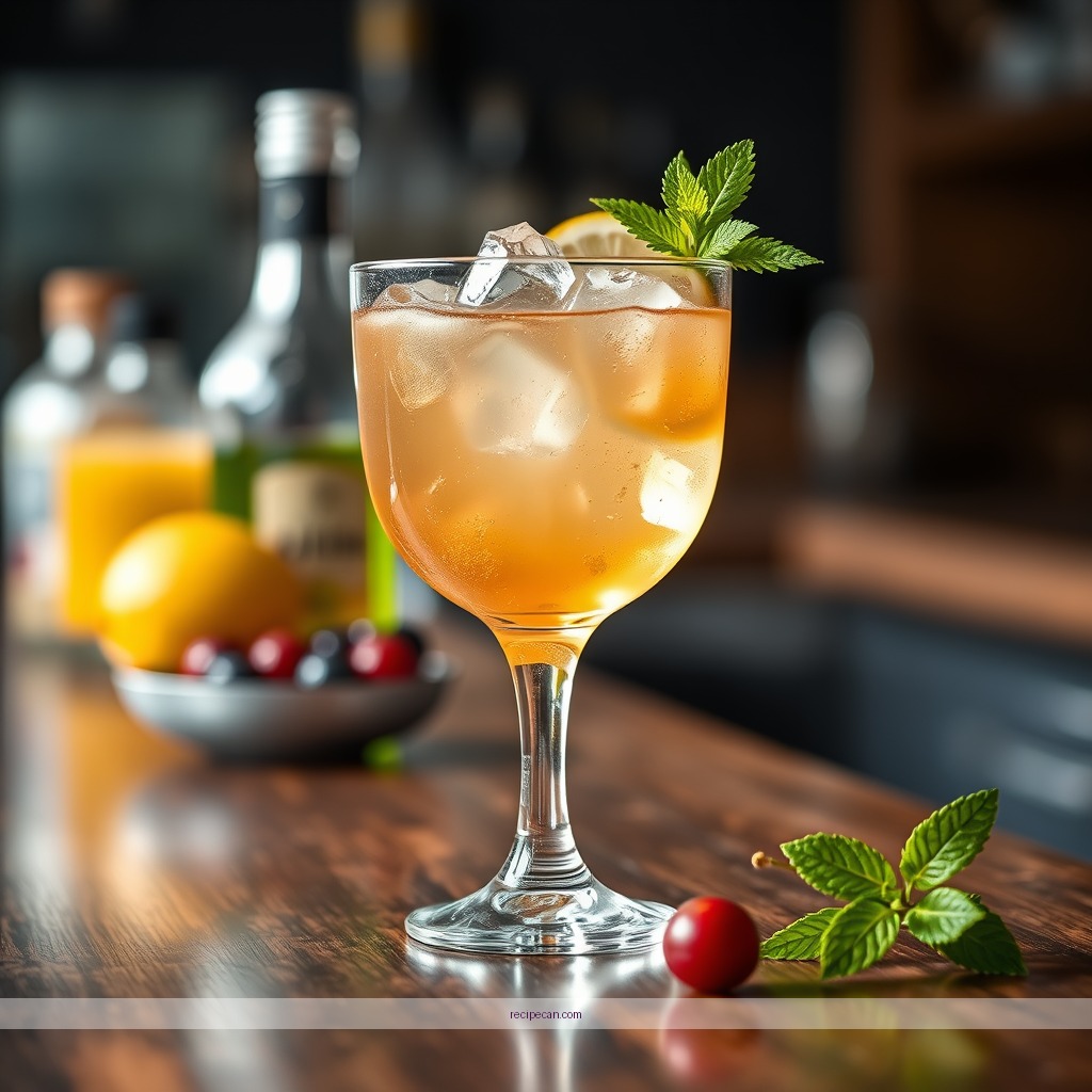 Ingredients - gin and juice cocktail recipe