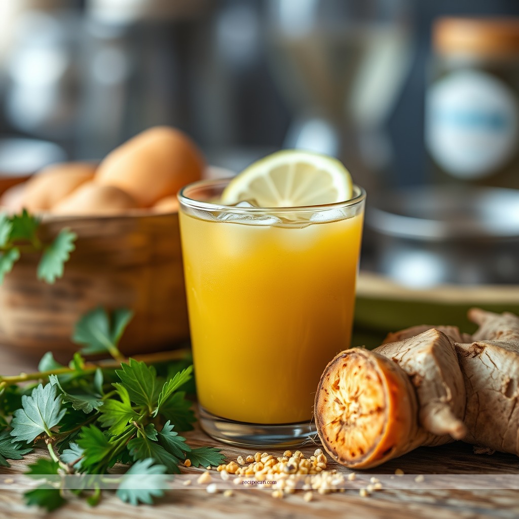 Ingredients - ginger root juice recipe