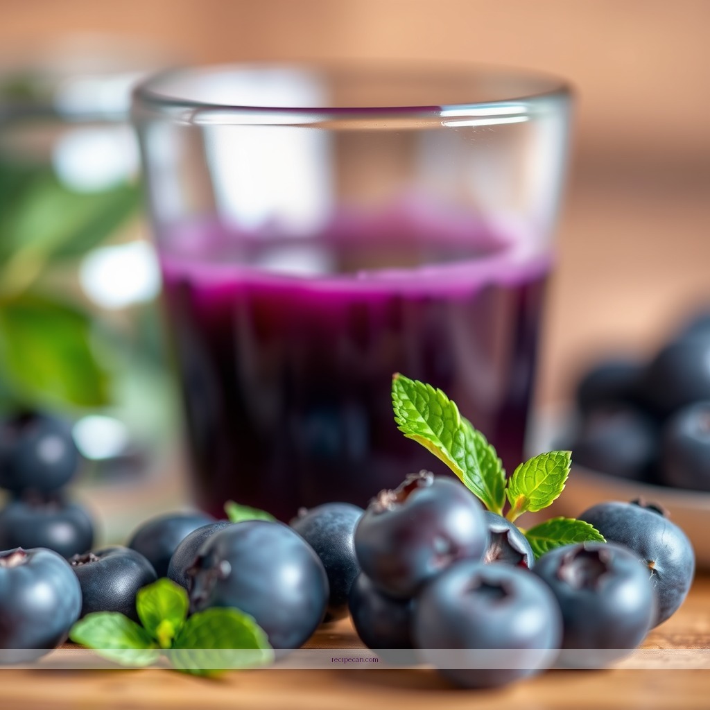 Ingredients - recipe blueberry juice